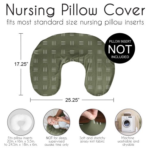 Sweet Jojo Designs Jungle Animals Boy Girl Unisex/Gender Neutral Nursing Breastfeeding Pillow Cover Case (Pillow Not Included)