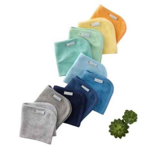 Butterblu RIVER 10-Pack Baby Wash Cloths Sunny Blue Rainbow One Size