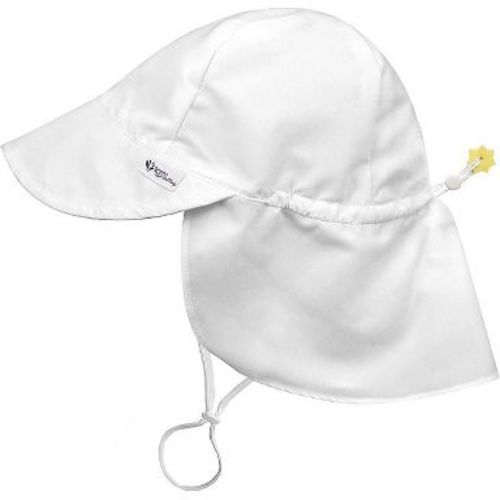 Green Sprouts Baby/Toddler UPF 50+ Eco Flap Hat - White - 9/18 Months