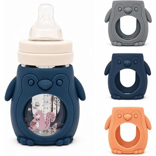 3 Pack Silicone Sleeves for MAM Feel Good Glass Bottle 6 oz