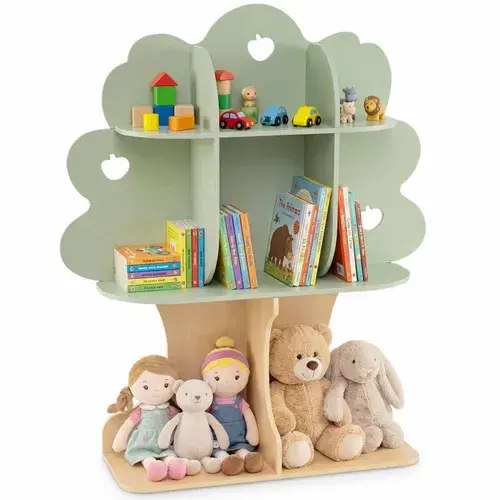 Baby Joy 3-Tier Tree Bookshelf with Toy Storage | Baby Bunting AU