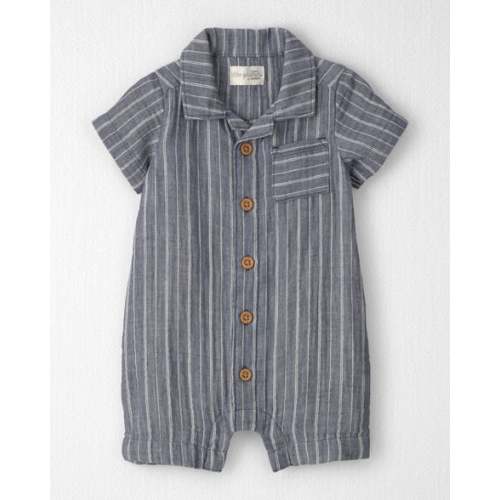 Baby Gauze Romper in Stripes | Carter's—SIZE 9MO