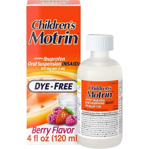 Motrin Children's Oral Suspension, 100 mg Ibuprofen, Berry, 4 fl. oz