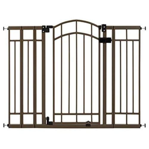 Summer Multi-Use Decorative Extra Tall Walk-Thru Baby Gate, Metal, Bronze Finish – 36” Tall, Fits Openings up to 28.5” to 48” Wide, Baby and Pet Gate for Doorways and Stairways - 28.5 - 48 Inch