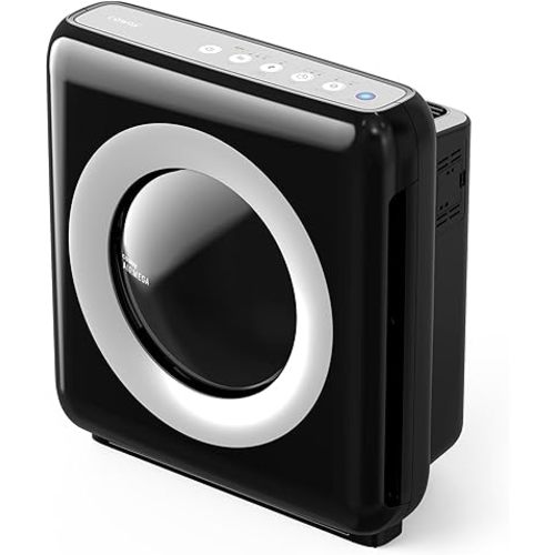 Coway AP-1512HH Mighty Air Purifier with True HEPA and Eco Mode, black/silver, 16.8 x 18.3 x 9.6