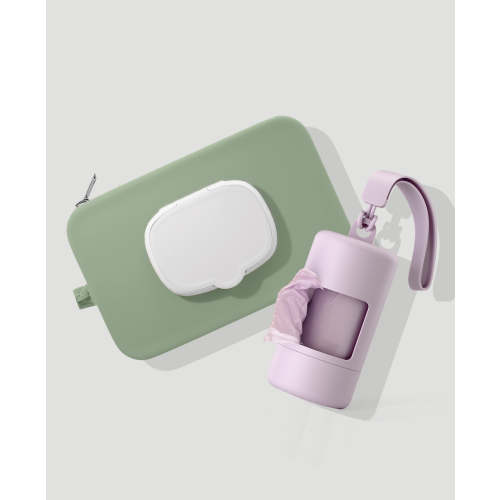 Wipes Pouch and Dispenser Bundle Sage + Lilac