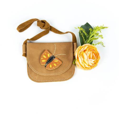 Sahara Butterfly Critters Leather PURSE Toddler & Kids // Made in USA High-Quality Leather