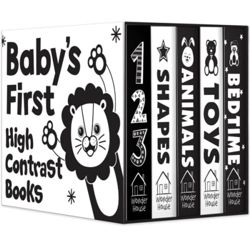 Baby’s First High-Contrast Books Boxed Set [Box Set of 5] - Age Group: 0+ / Black and White Tummy Time Books /Illustrated Board Book for Kids/Toddlers / (High Contrast Board Books)
