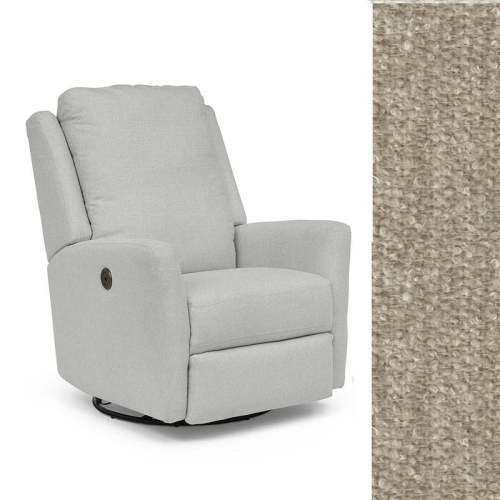 Storytime by Best Chairs Heatherly Power Swivel Glider Recliner  - Linen 28629