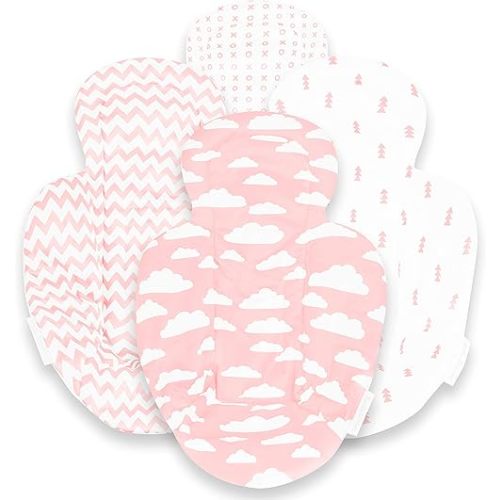 Infant Insert Compatible with 4Moms Mamaroo & Rockaroo – Car Seat Insert 2 Pack – Reversible Infant Car Seat Insert – Soft Plush Minky Car Seat Head Support Insert