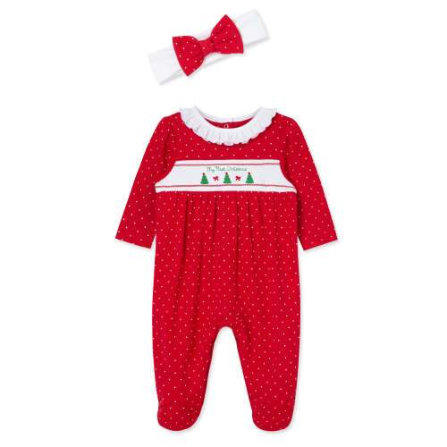 Dainty Trees Footie & Headband (NB-9M)