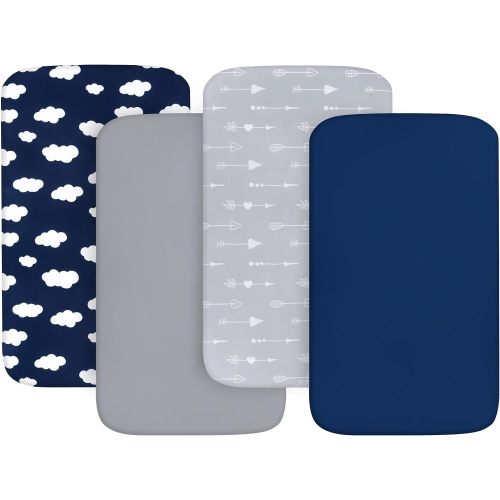 Pack n Play Sheet - 4 Pack, Ultra Soft Microfiber (38'' x 26'')