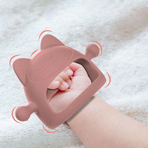 Qocolhg Baby Teething Toy for 0-6 6-12 Months Infant, Food Grade Silicone Teething Mitten, Anti Dropping Wrist Hand Teethers Baby Chew Toys for Newborn Gifts Sucking Needs, BPA Free (Green)