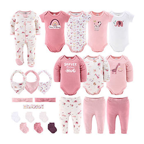 The Peanutshell Rainbow Safari Baby Girls 23-pc. Baby Clothing Set, Color: Pink - JCPenney