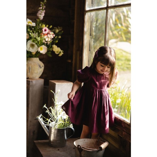Organic Cotton Frannie Dress - Fig