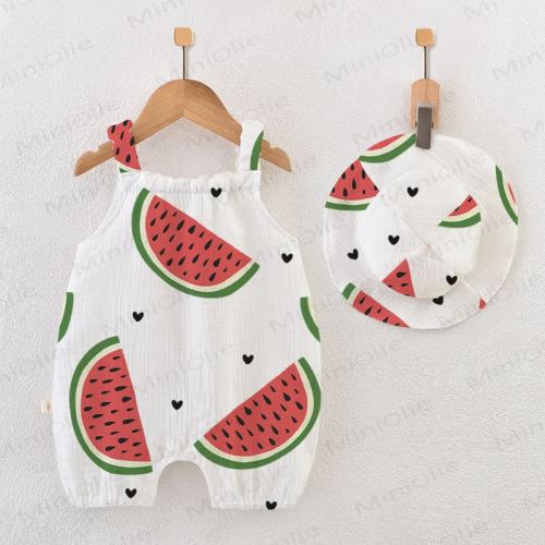 Baby Watermelon Romper with Hat