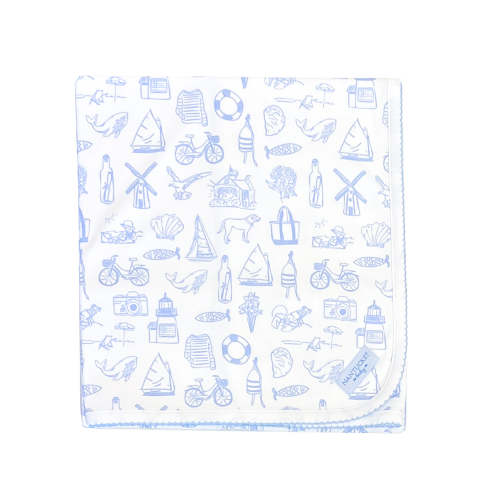 Nantucket Collection Essentials Blanket-Ocean Blue