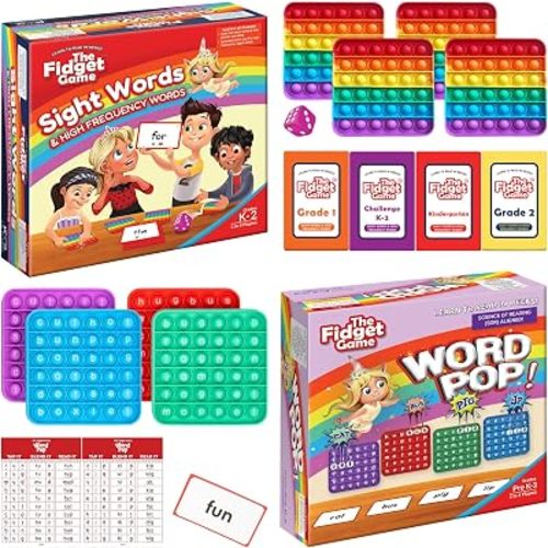 The Fidget Game Ultimate Reading Bundle - Flashcards and Pop Fidget Toys