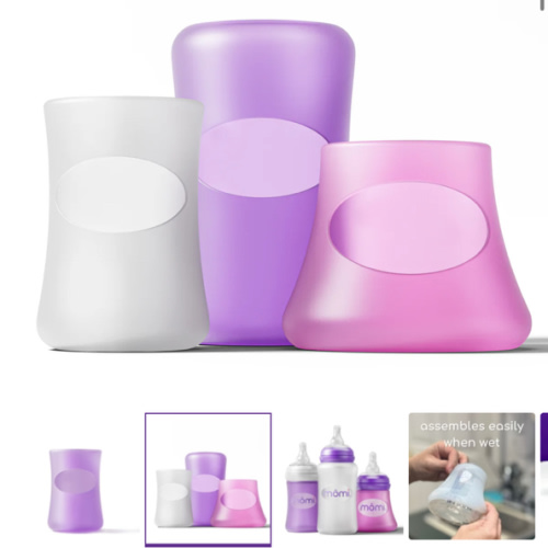 mōmi protective silicone bottle sleeve for glass bottles