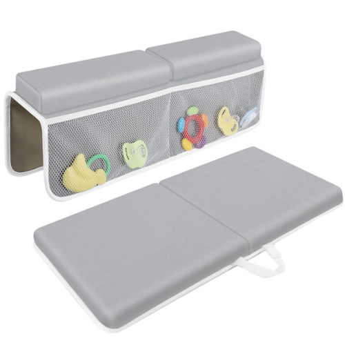 Bath Kneeler with Elbow Rest Pad Set, 1.5 inch Kneeling Pad Mat for Bathtub - Gray
