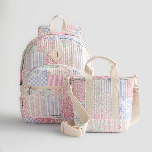 madden girl Quilted Cotton Backpack & Lunchbox Set