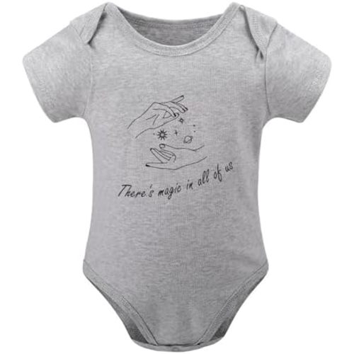 Funny Infant Boys Girls One-piece Romper Outfit Premium Newborn Bodysuit There's Magic in All of Us Baby Bodysuit