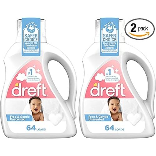 Dreft Liquid Laundry Baby Detergent Unscented 92 fl oz 64 loads (Pack of 2)