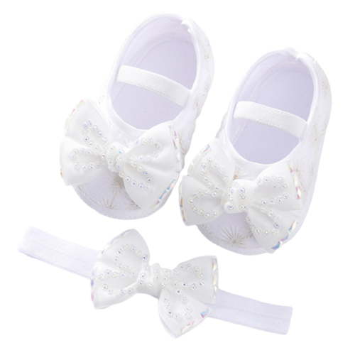 Toddler Sneakers,Baby Girls Jane Sequins Flats PU Leather Wedding Party Princess Ballet Shoe Rubber Sole Prewalker Toddler First Crib Shoes Girls Sneakers(Color:White,Size:6-9 Months)