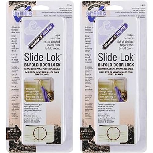 Mommy's Helper Slide-Lok Bi-Fold Door Lock 2 Pack