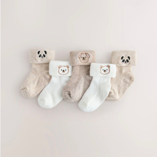 Buy Neutral Character Roll Top Baby Socks 5 Pack from Next USA
