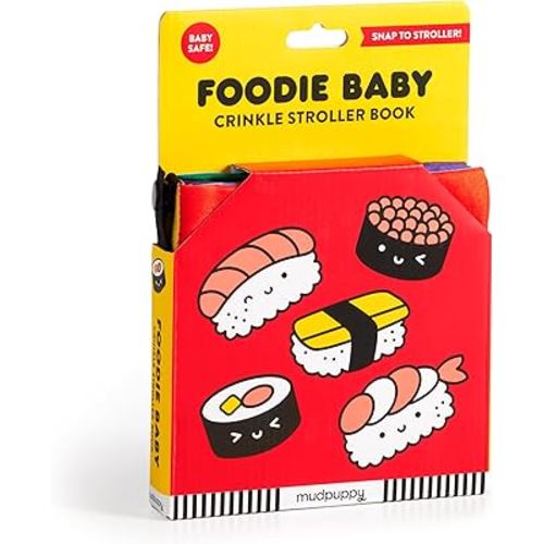 Foodie Baby – Delicious Early Development Crinkle Fabric Stroller Book for Toddlers and Babies