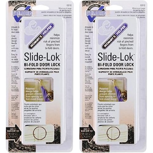 Mommy's Helper Slide-Lok Bi-Fold Door Lock 2 Pack