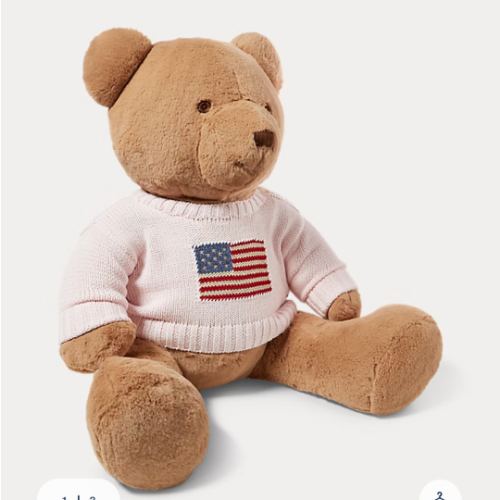 Large Flag-Sweater Polo Bear | Ralph Lauren