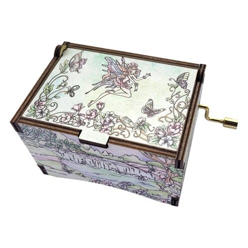Fairy Music Box, "Waltz of the Flowers", Hand Crank Music Box
