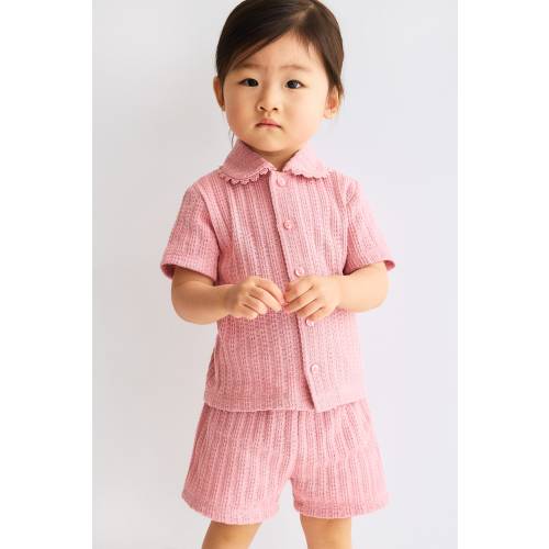 2-PIECE POINTELLE-KNIT SET