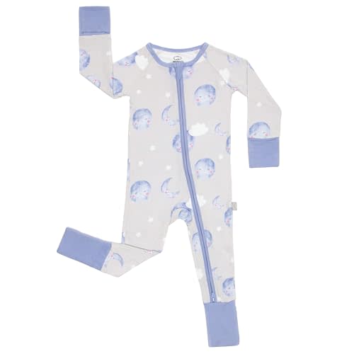 LittleHippo 2-Way Zipper Onesie Romper, Soft Spandex & Viscose from Bamboo One Piece Pajamas, Newborn, Baby Boys & Girls