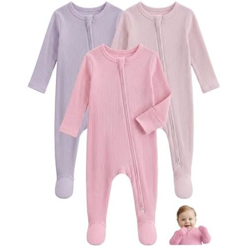Baby Pajamas Baby Sleepers Rayon From Bamboo for Newborn 0-3 3-6 6-9 Months Footie Pjs Baby Boys Girls Clothes