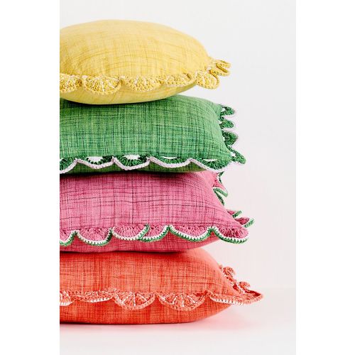 Dominica Indoor/Outdoor Woven Fruit Trim Pillow