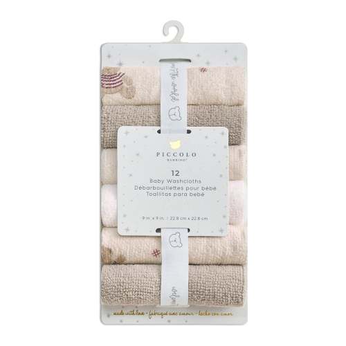 Débarbouillettes (12) - Ours Rose