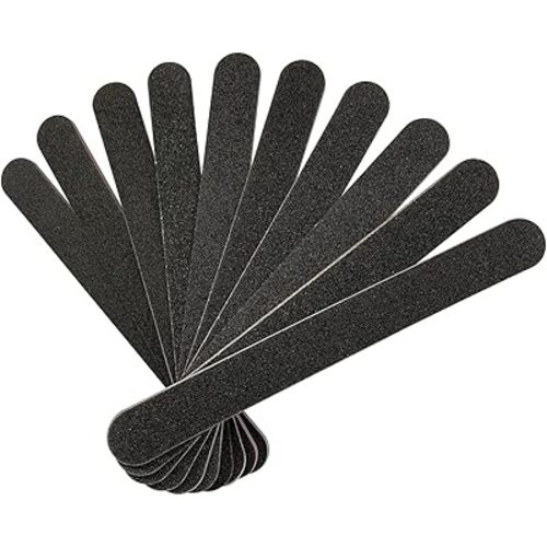 Nail File 10 PCS Professional Double Sided 100/180 Grit Nail Files Emery Board Black Manicure Pedicure Tool and Nail Buffering Files