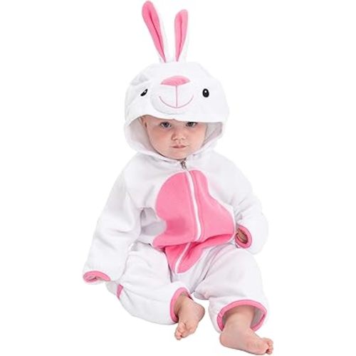 Cuddle Club Fleece Baby Bunting Bodysuit with Hood, Convertible Mittens & Booties, Car Seat Friendly, Soft & Warm, Easy Zip