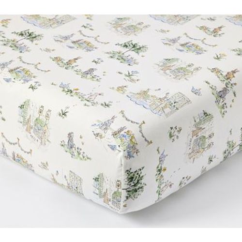 Organic Riley Sheehey Blue English Garden Crib Fitted Sheet , Blue Multi