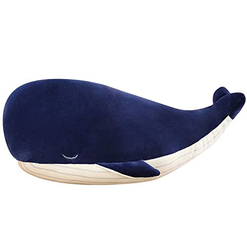 Whale Plush Pillow, Blue 10 Inch, Cute Stuffed Animal Plushies | 10/18/26/33 Inch, Soft Comfort Plush Toy, PP Cotton , Kawaii Decor Gifts for Kids and Whale Lovers