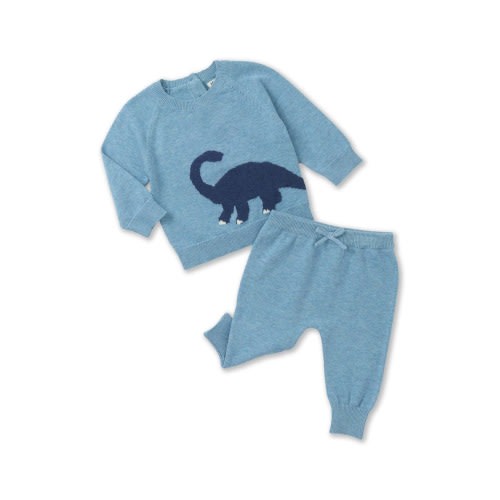 Dinosaur Sweater & Knit Joggers Set, 3-6M