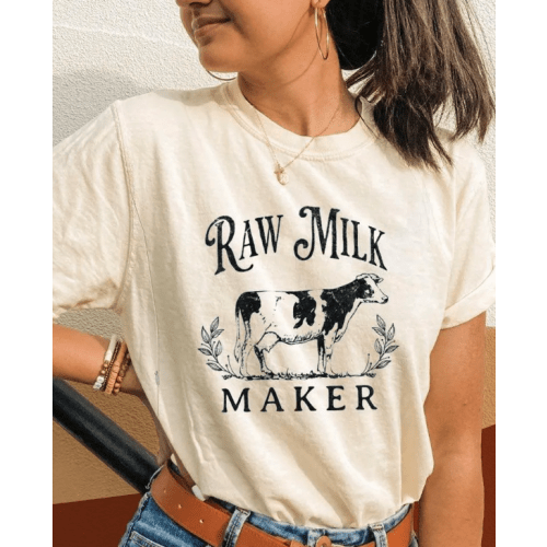 Funny Raw Milk Maker Breastfeeding T-shirt