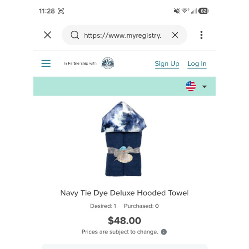 Navy Tie Dye Deluxe Hooded Towel