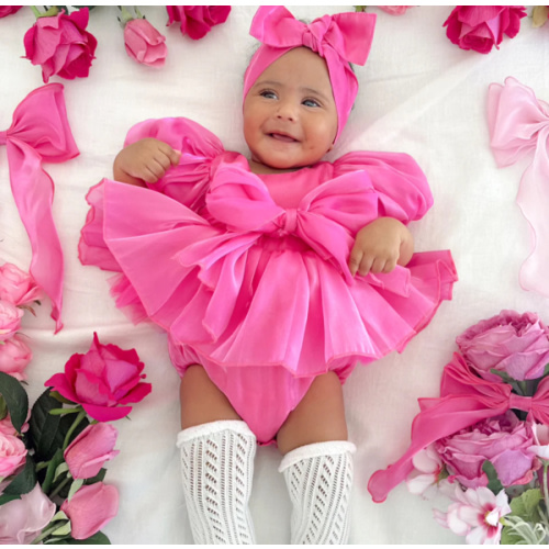Dolly Romper Fuchsia Pink Baby Girl Romper – Arabella & Rose
