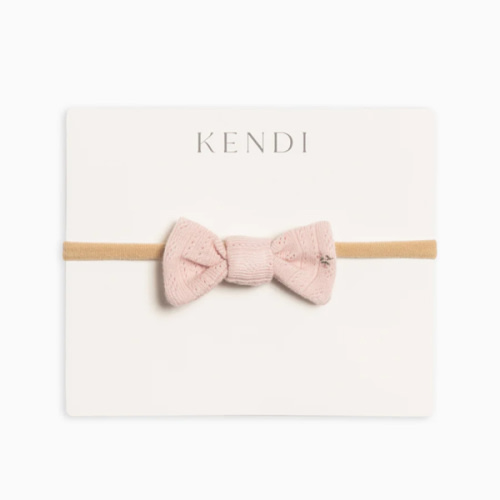 Colored Organics -
Brushed Back Pointelle Dainty Bow