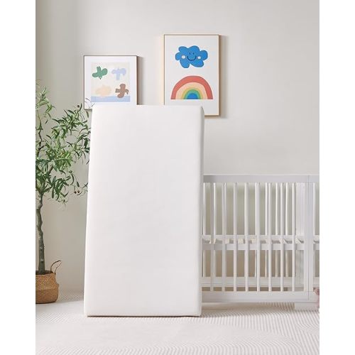ATTABABY Breathable Crib Mattress, Baby Safety Alliance Verified, CertiPUR-US and Oeko-TEX Approved, Standard Full Size for Crib & Toddler Bed, Waterproof Machine Washable Cover, 52” x 27.6”