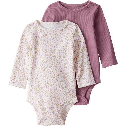 little planet by carter's baby-girls 2-pack Long Sleeve Bodysuits Made With Organic Cotton